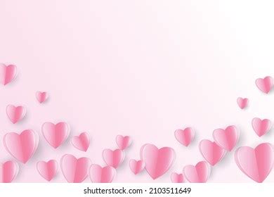 Paper Elements Shape Hearts Flying On Stock Vector Royalty Free