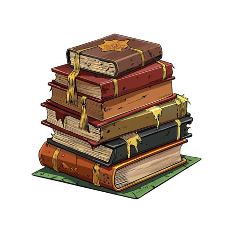 Premium Vector Book Stack Vector Illustration Concept