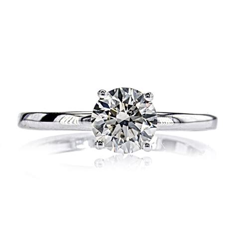 Ct Si Round Diamond Ring Kt White Gold Engagement Ring