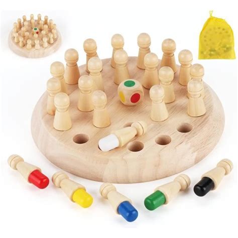 Échecs de Mémoire pour Enfant Jeux de MéMoire en Bois Jeu d échecs de