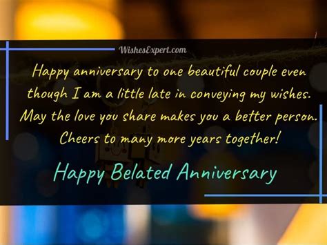 Belated Happy Anniversary Wishes And Messages