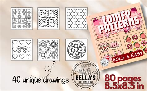 Amazon Comfy Patterns Coloring Book Bold And Easy Simple Designs