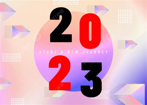 Color Gradient Geometric Lines 2023 New Year Festival Background 2023