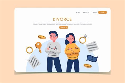 P Gina De Inicio Del Concepto De Divorcio Vector Gratis