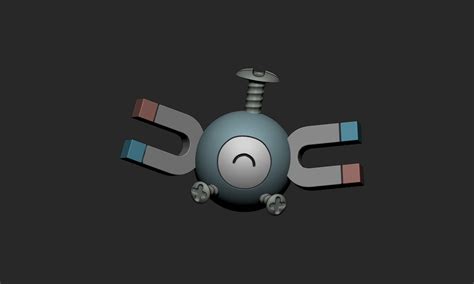 Archivo Stl Pokemon Magnemite Con 2 Poses 🐉・diseño Imprimible En 3d