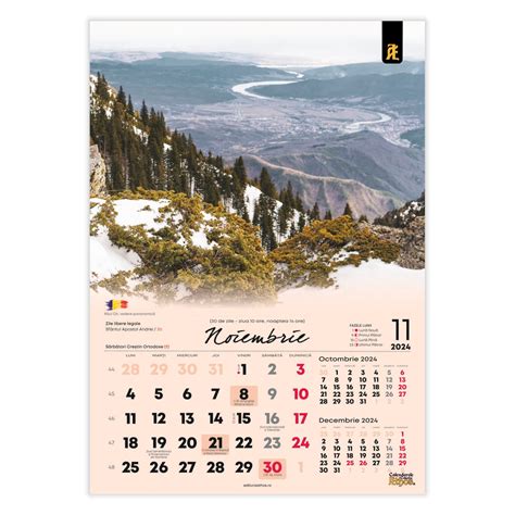 Calendar De Perete 2024 Romania Peisaje Pitoresti Format B3 33x47