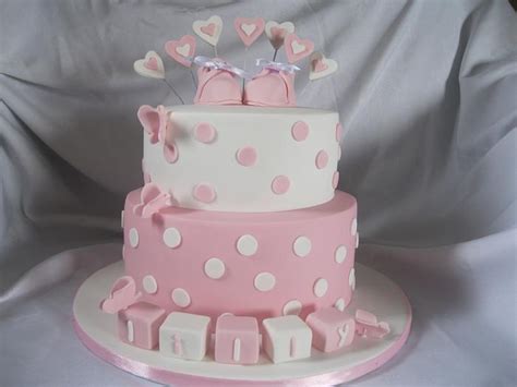 Pink Christening Cake Decorated Cake By Jen Lofthouse CakesDecor