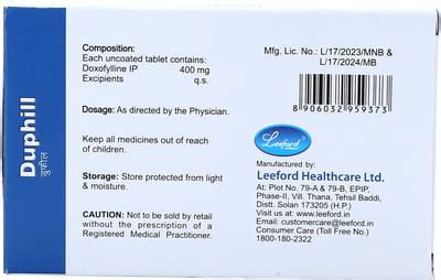Duphill 400 MG Tablet (10): Uses, Side Effects, Price & Dosage | PharmEasy