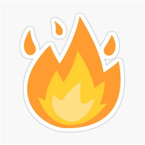 Flame Emoji Stickers Redbubble