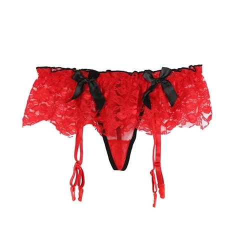 Women Lucency Summer Lady Layer Floral Lace Garter Belt Lingerie