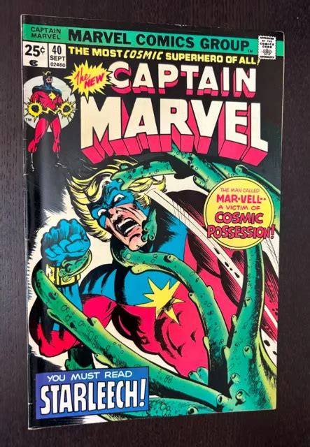 CAPTAIN MARVEL 40 Marvel Comics 1975 Super héros de l âge du