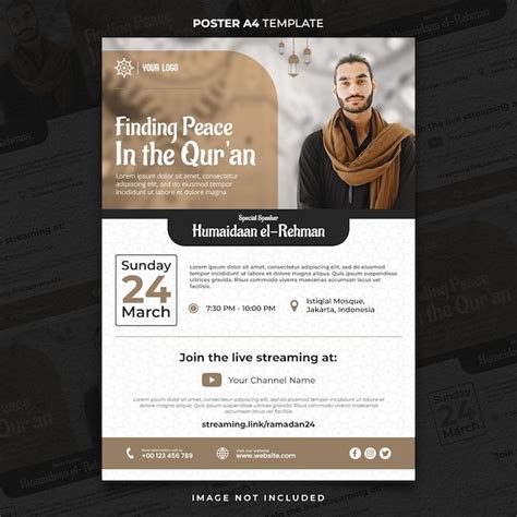 Premium Psd Islamic Lectures Poster A4 Or Banner Template