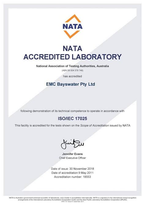 NATA And FCC Accredited Testing EMC Bayswater