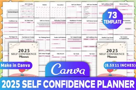 Self Confidence Planner Canva Kdp Interiors Dise Os Y Gr Ficos