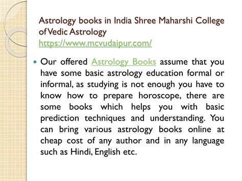 Ppt Astrology Books In India Shree Maharshi College Of Vedic