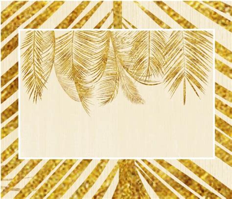 Modern Golden Leaves Wallpaper Wall Mural Beautiful Golden - Etsy