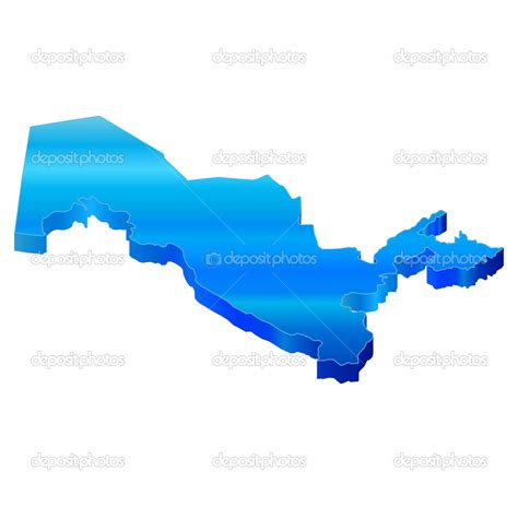 Карта узбекистана вектор