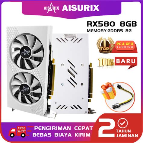 Jual AISURIX New VGA AMD RX 580 8GB VGA Card DDR5 256Bit 2048SP HDMI