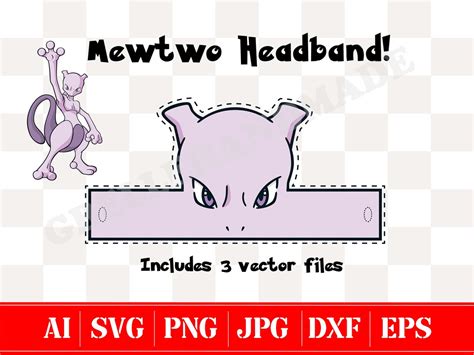 Mewtwo Headband Vector Svg Mewtwo Vector Bunddle Svg Ai Eps  Png