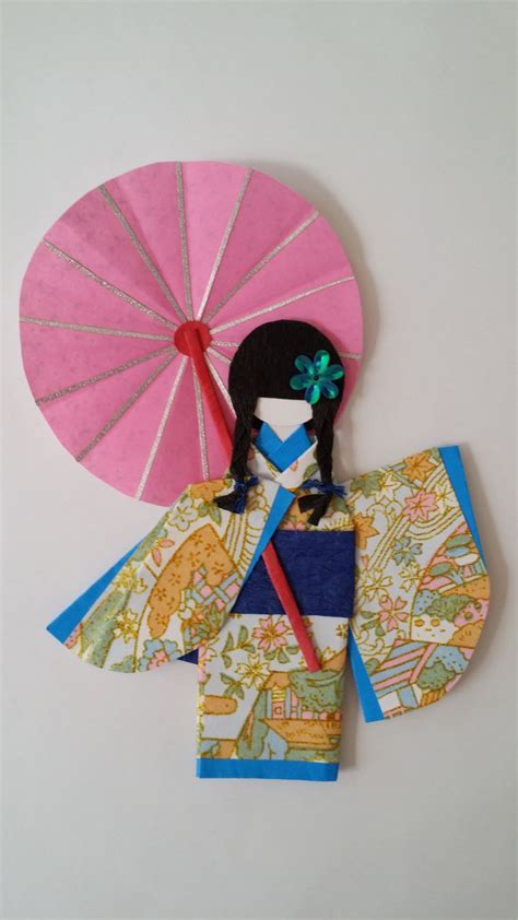 Origami Washi Ningyo Traditional Japanese Kimono Paper Doll