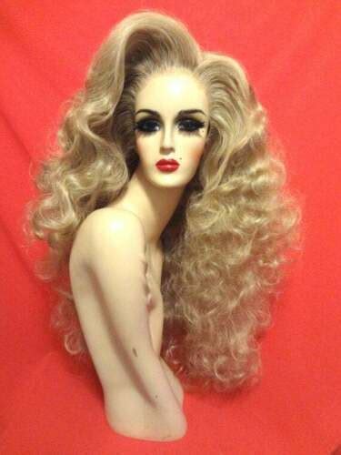 Applause Lady Gaga Wig Lace Front Costume Drag Queen Natural Blonde