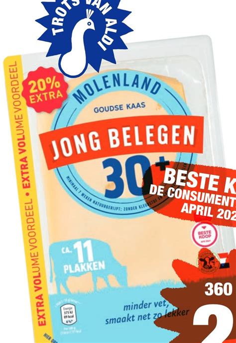 Molenland Goudse Kaas Plakken 30 Jong Belegen Aanbieding Bij ALDI