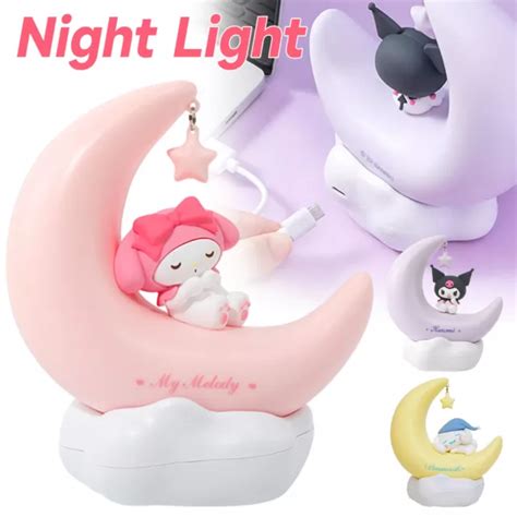 Kawaii Cinnamoroll Kuromi My Melody Night Light Cute Anime Led Light