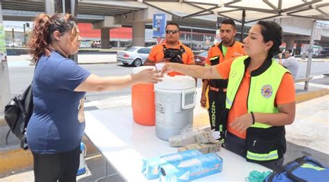 Instalan módulos de hidratación en Santa Catarina contra ola de calor