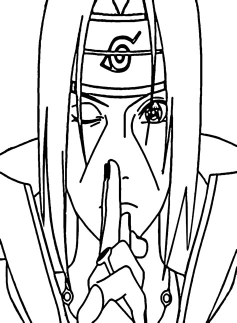 Cool Uchiha Itachi Coloring Page - Free Printable Coloring Pages