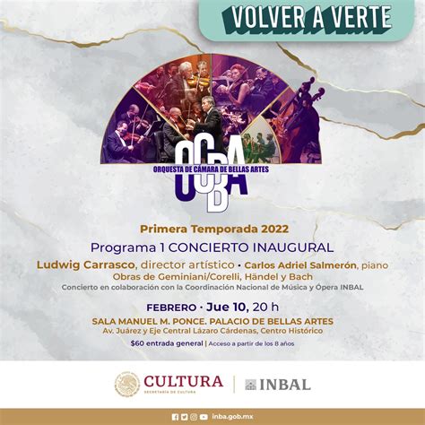 Orquesta De C Mara De Bellas Artes Primera Temporada Concierto