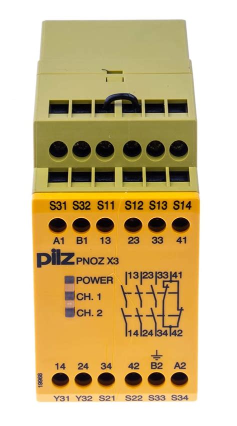 774315 Pilz Pilz PNOZ X PNOZ X3 Emergency Stop Safety Relay 24 V Dc