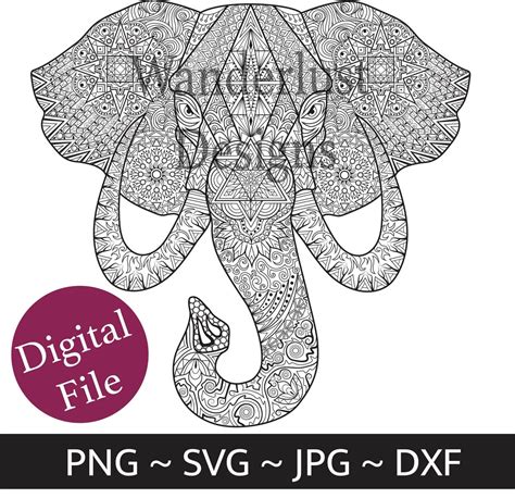 Mandala Elephant SVG, Elephant Svg, Animal Svg, Elephant Clipart, - Etsy