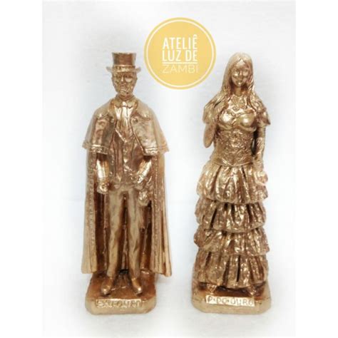 Imagem Exu Do Ouro E Pomba Gira Do Ouro 20 Cm Prosperidade Shopee Brasil