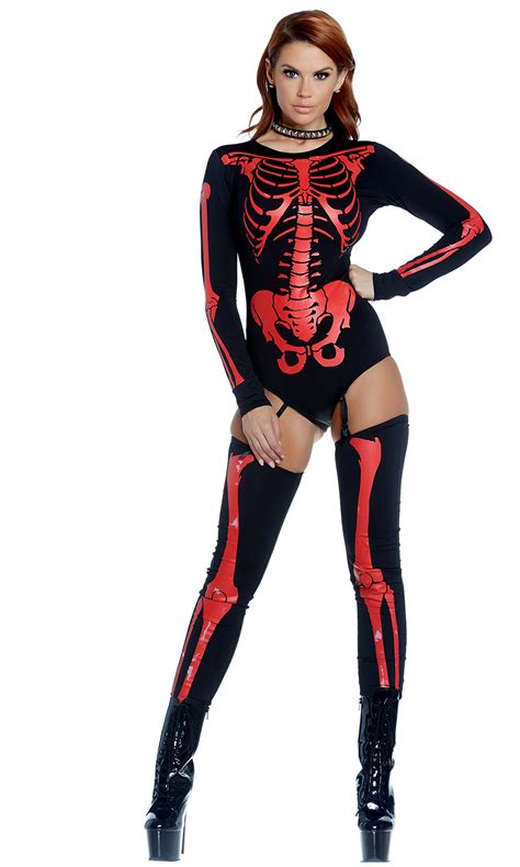 Fiery Frame 3 Pc Sexy Skeleton Costume Women Of Edm