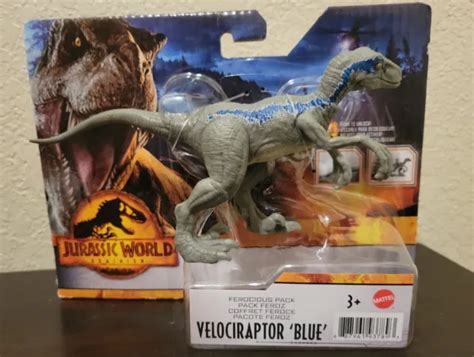 Jurassic World Dominion Velociraptor Blue Ferocious Pack Dinosaur 2022 Toy New £1967 Picclick Uk