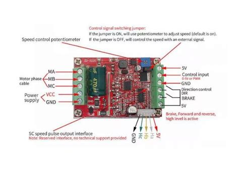 Controlador Motor Brushless Driver W V Dc Fases Bldc Yorobotics