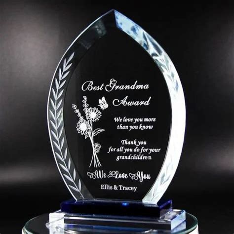 Leaf Shape Crystal Award Trophies 6 X 9 Inch L X W At Rs 950piece