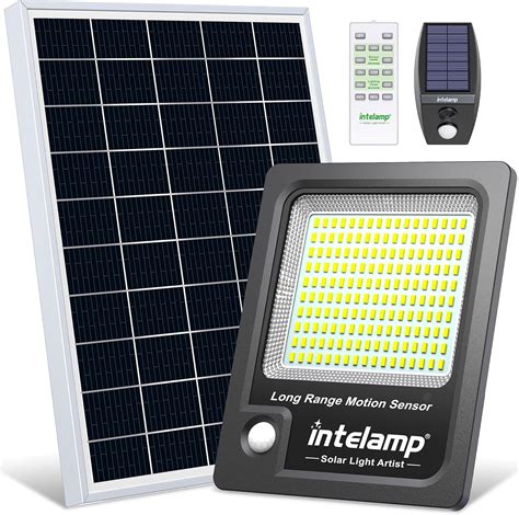 Intelamp Solar Flood Lights Outdoor Motion Sensor Mah Lm Solar