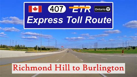 Canadian Toll Route Ontario Highway 407 ETR Richmond Hill To