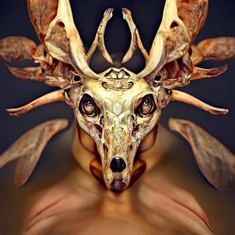 Person Wearing A Deer Skull Ai Generated Artwork Nightcafe Creator