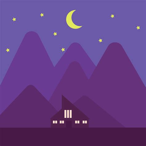 House in night, illustration, vector on white background. 13589989 ...