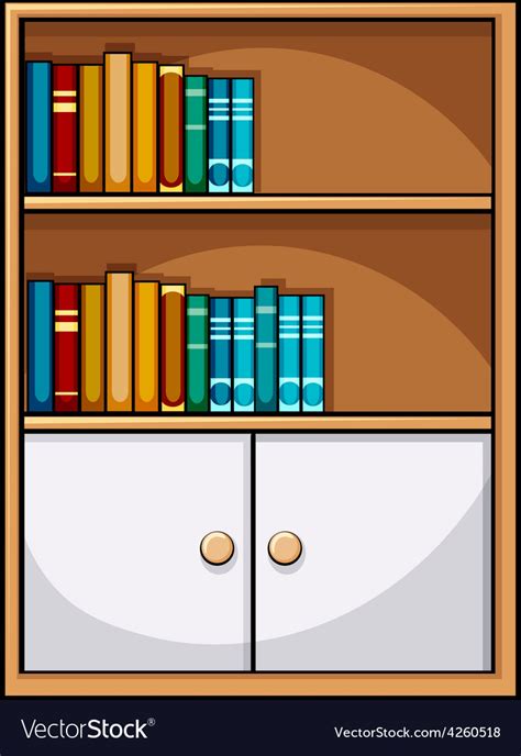 Bookshelf Royalty Free Vector Image Vectorstock