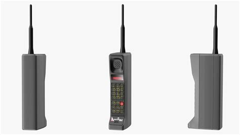 Motorola Dynatac 8500x Vintage Mobile Phone 3d Model 34 3ds Blend