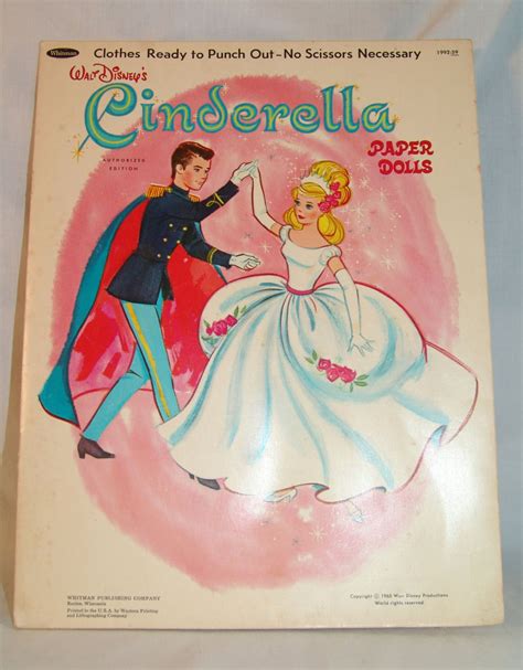 Vintage CINDERELLA Paperdolls Original 1964 Excellent Condition Disney ...