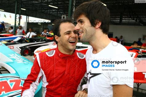 L To R Felipe Massa BRA Talks With Jaime Alguersuari ESP