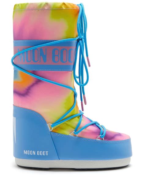 Moon Boot Icon Tie Dye Padded Boots Farfetch