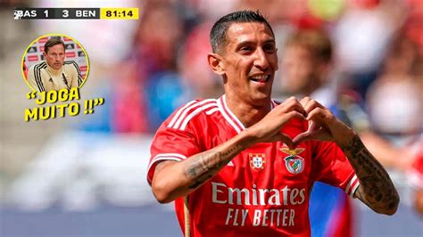 Estreia absurda de Di Maria pelo Benfica 1 golo e 1 assistência vs