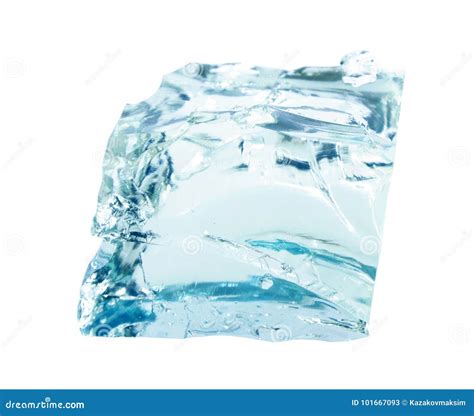 Ice Cube Isolated On White Stock Image Image Of Blue 101667093