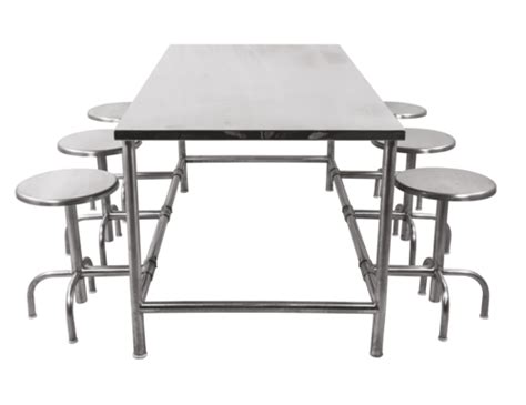 Reliable Silver Stainless Steel Canteen Table Seating Capacity