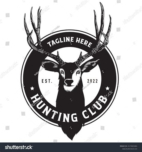 Deer Hunting Club Logo Company Logo Stock Vector Royalty Free